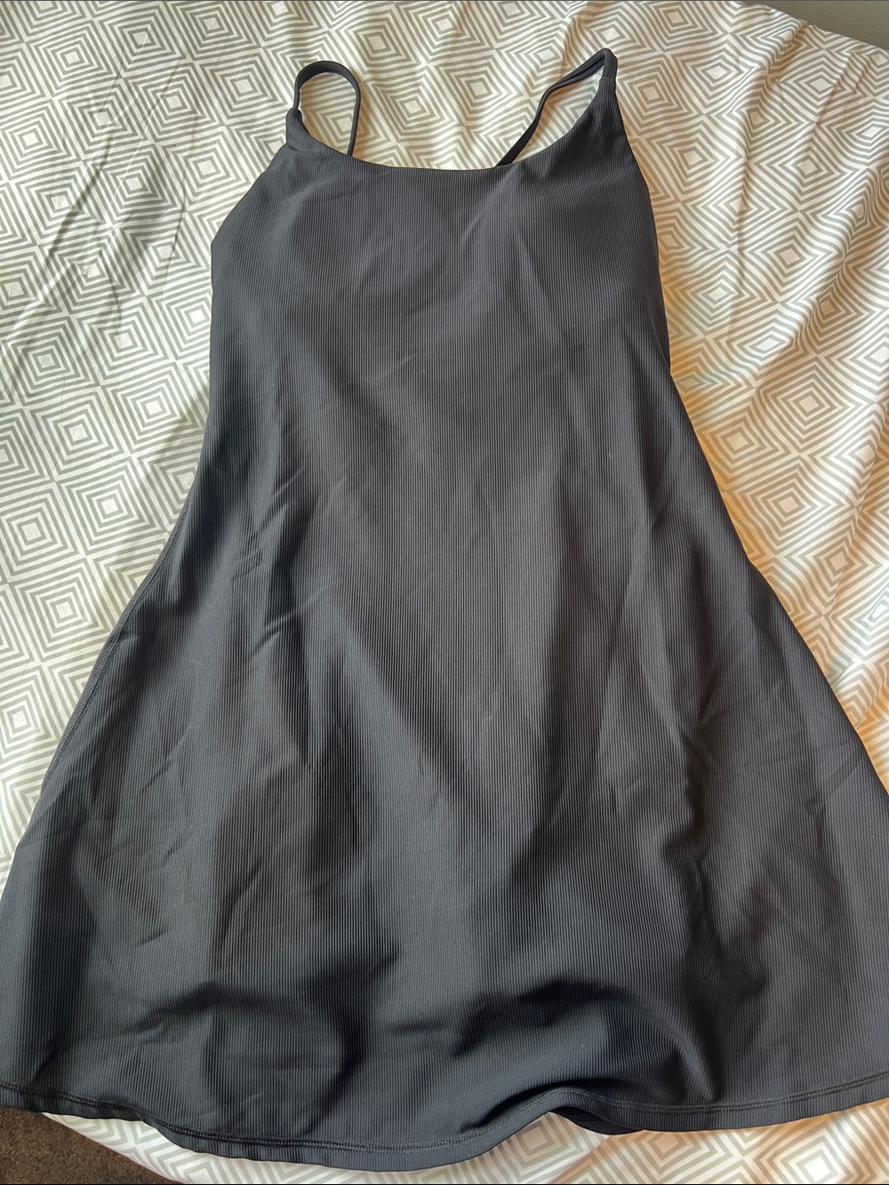 HALARA Black Sporty Dress with Spaghetti Straps S